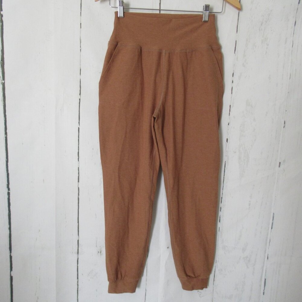 Beyond Yoga Jogger Pants S Small Mustard Mid Rise Workout Yoga Lounge Soft‎